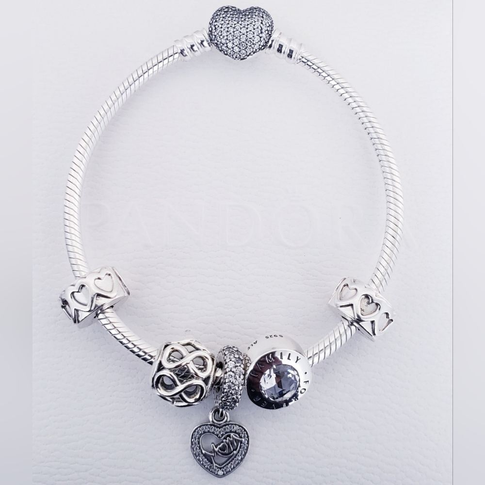 ❤️ 6pc Authentic Pandora MOTHER'S BRACELET GIFT 🎁 SET